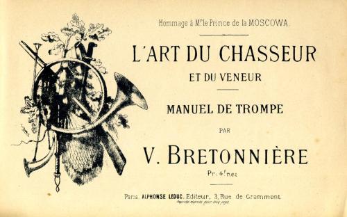 Partition - Bretonnière - L'art du chasseur et du veneur Titre de l'ouvrage - 1 page vierge