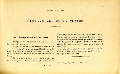 Partition - Bretonnière-Première partie - L'art du chasseur et du veneur - Page 1sur4 - De la trompe ou du cor de chasse