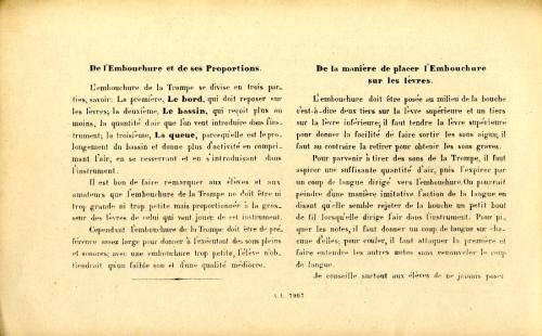 Partition - Bretonnière-Première partie - L'art du chasseur et du veneur - Page 2sur4 - De l'embouchure et de ses proportions - De la manière de placer l'embouchure sur les lèvres