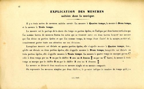 Partition - Bretonnière-Explication des mesures usitées dans la musique - Page 1sur2