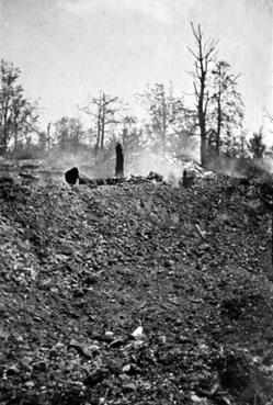 Iconographie - Trou d'une explosion dans les bois