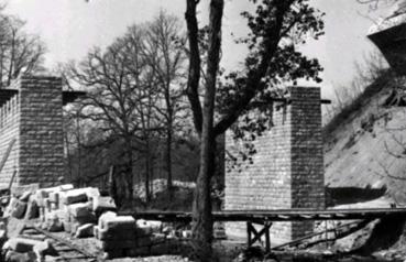 Iconographie - Reconstruction du viaduc de La Pêcherie