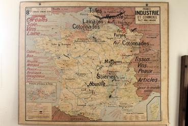 Iconographie - Musée des ustensiles - Carte de France de l'industrie
