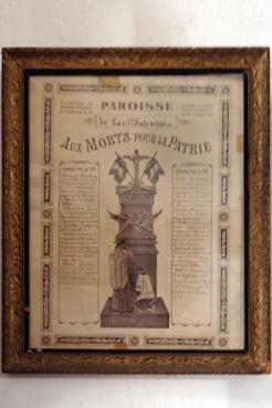 Iconographie - Panneau des Morts pour la France dans l'église de l'Annonciation