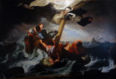 Iconographie - Musée Joseph Fesch - Sainte Catherine Thomas sauve des naufragés, Benedetto Luti (1666-1724)