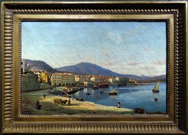 Iconographie - Musée Joseph Fesch - Vue du port d'Ajaccio en 1882, François Peraldi (1843-1916) 