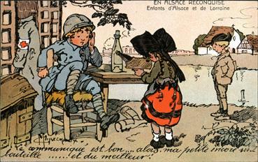 Iconographie - En Alsace reconquise - Enfants d'Alsace et de Lorraine