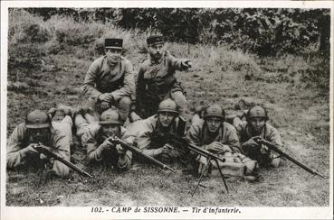 Iconographie - Camp de Sissonne - Tir d'Infanterie