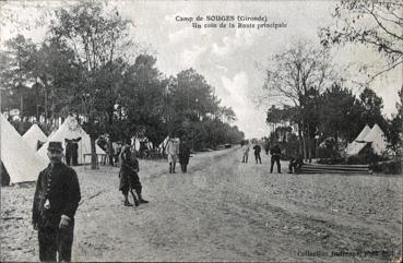 Iconographie - Camp de Souges - Un coin de la route principale