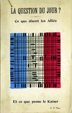 Iconographie - La question du jour ? Ce que disent les alliés - Ce que pense le Kaiser