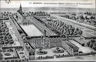 Iconographie - Ancien séminaire - Hôpital temporaire No 28, vue panoramique