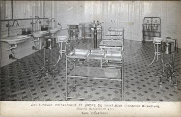 Iconographie - Croix Rouge Britannique et Ordre de Saint-Jean - Hôpital bénévole N° 4 (salle d'opération)