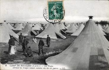 Iconographie - Camp du Ruchard - Les tentes abritant les troupes venant d'exécuter des tirs de guerre