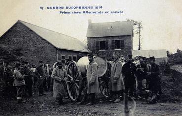 Iconographie - Guerre Européenne 1914 - Prisonniers allemands en corvée