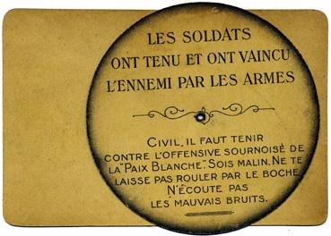 Iconographie - N'écoutez pas les mauvais bruits - Le verso