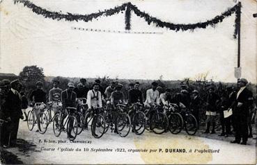 Iconographie - Course cycliste du 10 septembre 1922, organisée par P. Durand, à Puybelliard
