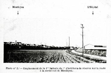 Iconographie - Emplacement de la 1re batterie du 7e d'artillerie