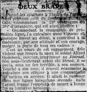 Iconographie - Deux braves du 204e d'Infanterie