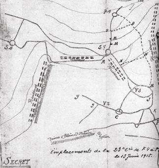 Iconographie - L'emplacement de la 23e compagnie