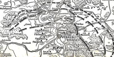 Iconographie - Carte du secteur de Verdun