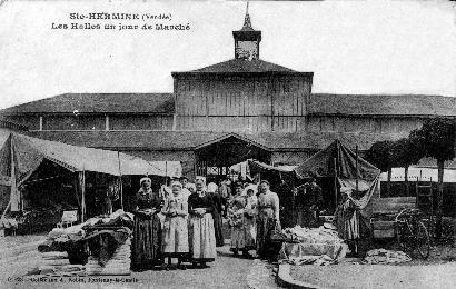 Iconographie - Les halles un jour de marché