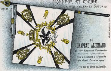 Iconographie - 9ème Drapeau allemand du 49ème régiment Poméranien