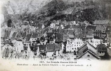 Iconographie - Aspect du vieux Thann - Les quartiers bombardés