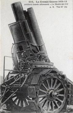 Iconographie - Artillerie lourde allemande - Le mortier 340