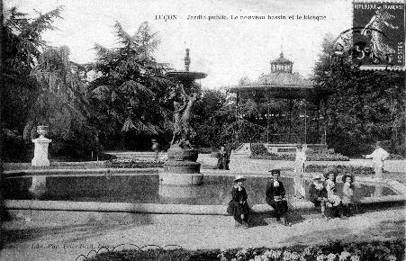 Iconographie - Jardin public. Le nouveau bassin et le kiosque