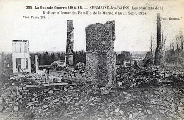Iconographie - Les résultats de la Kulture allemande. Bataille de la Marne, 6 au 11 Sept 1914