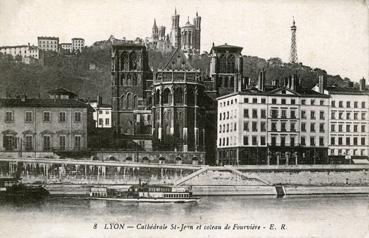 Iconographie - Cathédrale St-Jean et côteau de Fourvière