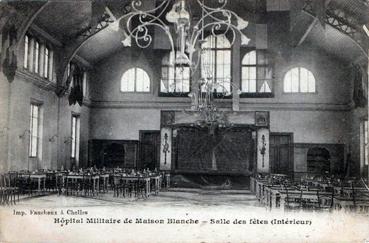 Iconographie - Hôpital militaire de la Maison-Blanche - Salle des fêtes (intérieur)