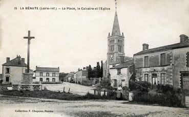 Iconographie - La place, le calvaire et l'église