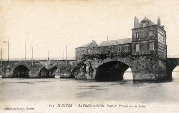 Iconographie - La vieille arche du pont de Pirmil sur la Loire