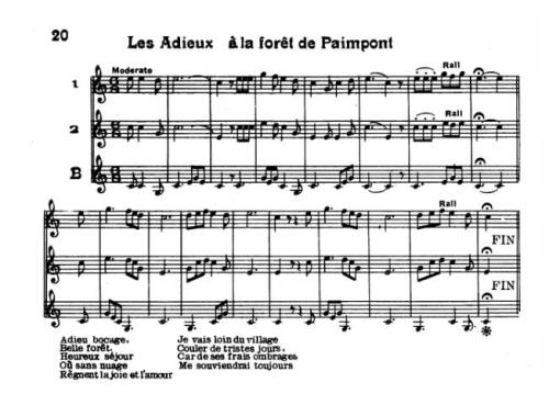 Partition - Adieux à la Forêt de Paimpont (les) 