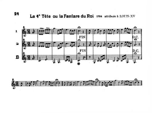 Partition - 4ème Tête ou la fanfare du Roi (la) 