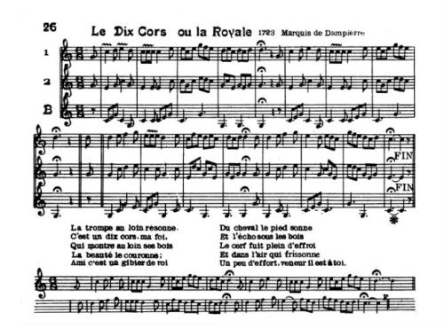 Partition - Royale (la) - (le Dix cors ou la royale) 