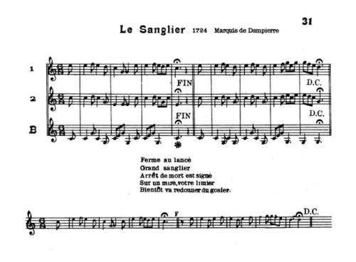 Partition - Sanglier (le) 