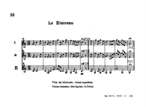 Partition - Blaireau (le) 