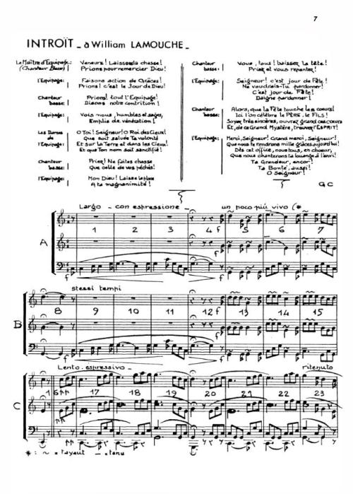 Partition - Messe pour le Débuché de Paris - Introït - 1/2 