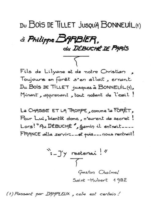 Partition - Du Bois du Tillet à Bonneuil, par Dampleux - 1/3 -  'sa' forêt du Villers-Cotterêts - Paroles 