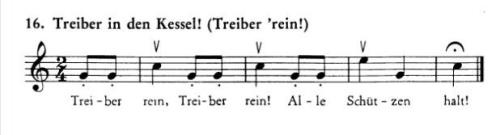 Partition - Treiber in den kessel ! (Treiber' rein !) - Battue dans le récipient 