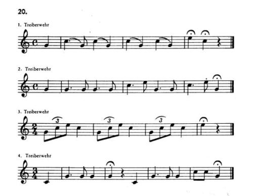 Partition - Treiberwehr 1-4 -  Battue en défense 1-4 