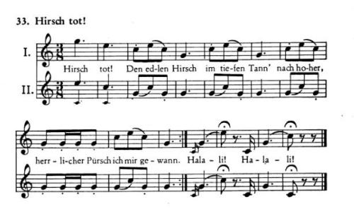 Partition - Hirsch tot ! - Cerf mort ! 