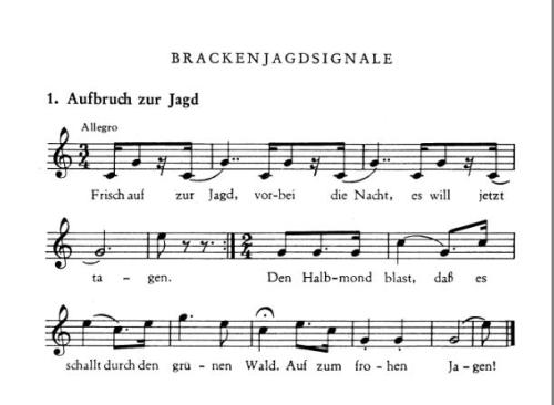 Partition - Aufbruch zur Jagd -  Départ à la chasse 