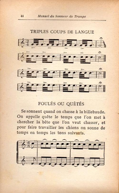 Partition - Exercices - Triples coups de langue - Foulés ou quêtés 1/2 