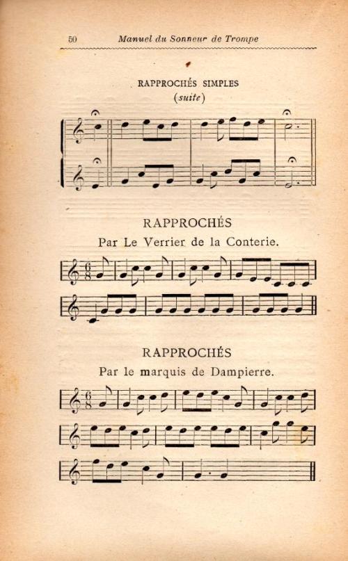 Partition - Les rapprochés  : par Le Verrier de La Conterie, par le Marquis de Dampierre 