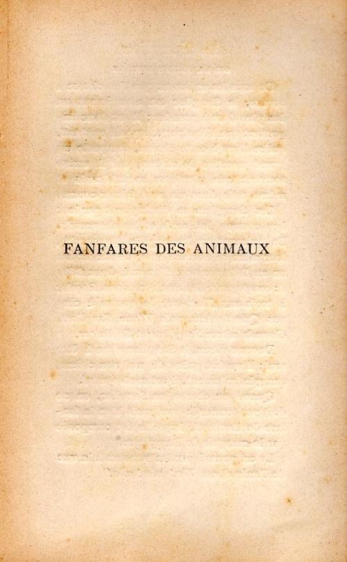 Partition - Fanfares des Animaux 
