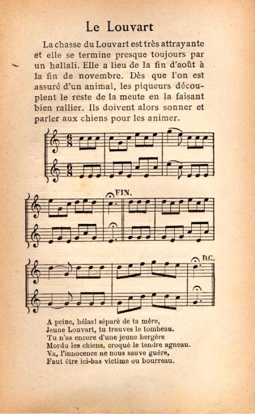 Partition - Louvart (Le) - Commentaires, Partition & paroles 