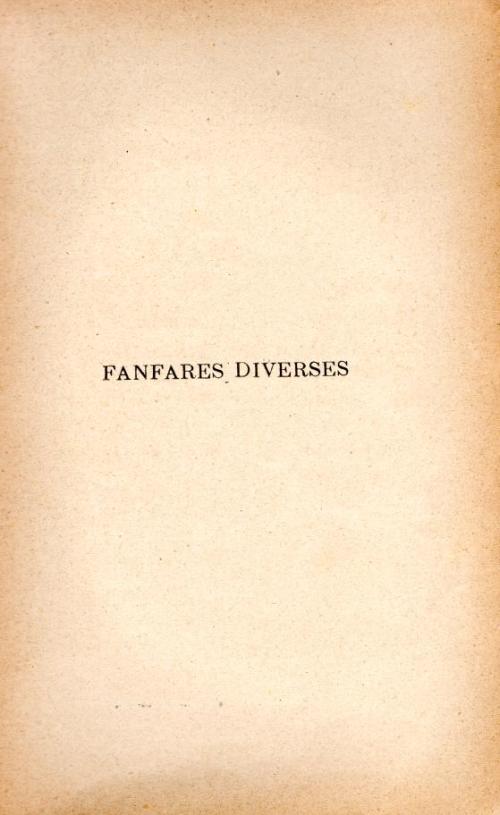 Partition - Fanfares Diverses + 1 page blanche 